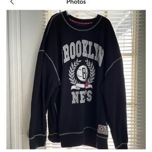 Mens Brooklyn nets black tommy sweater